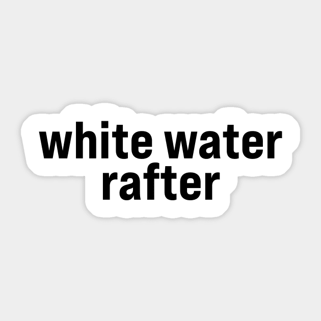 White Water Rafter Sticker by ElizAlahverdianDesigns